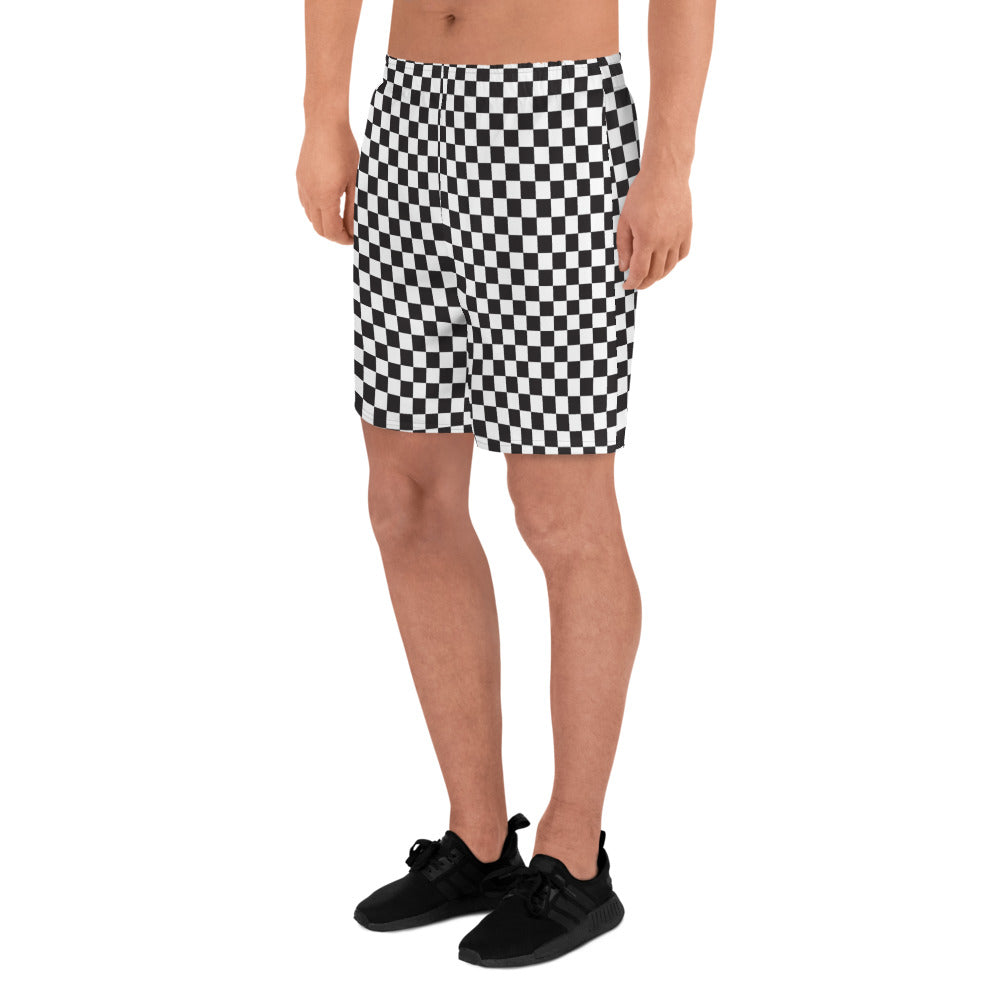 Checkered Men's Athletic Shorts