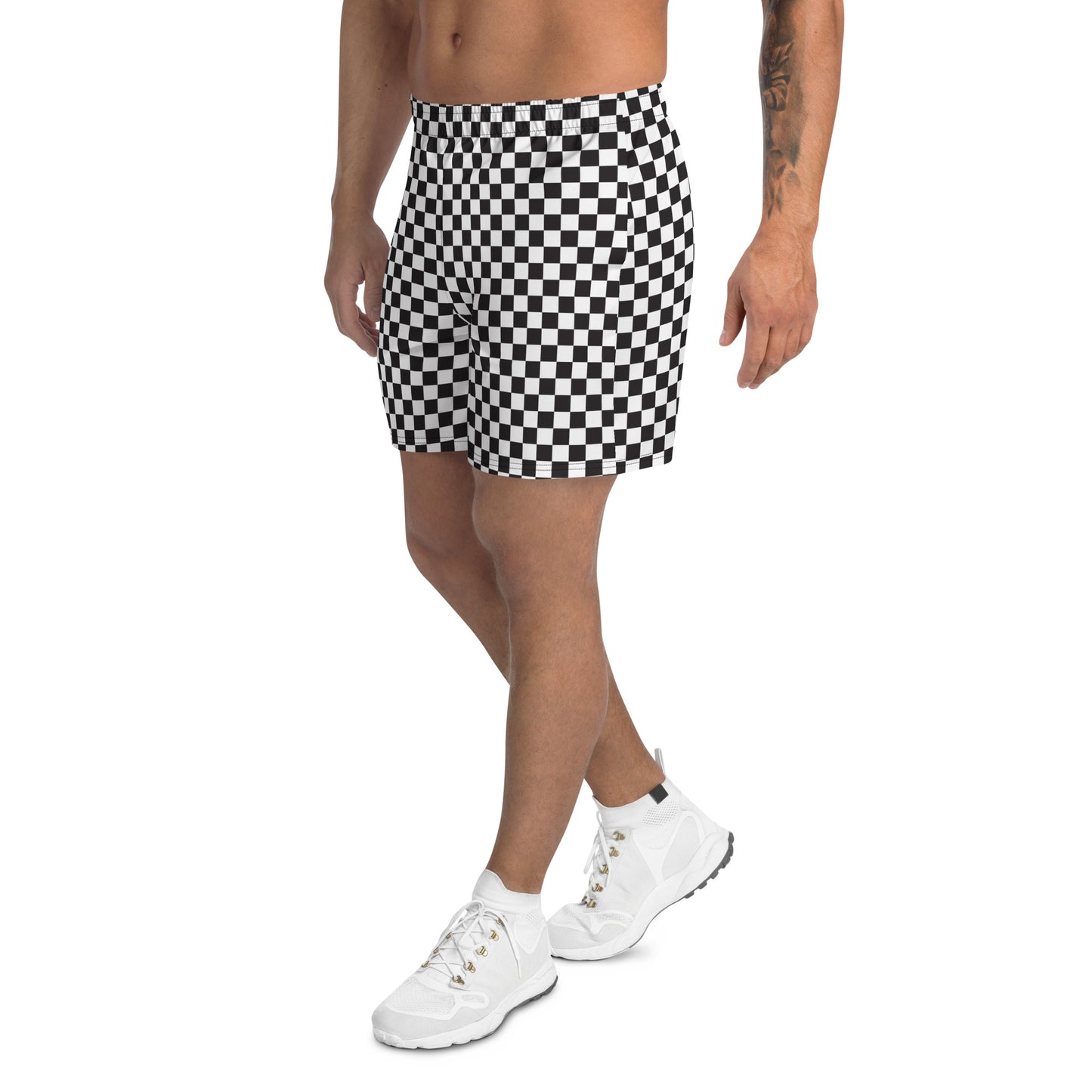 Checkered Men's Athletic Shorts