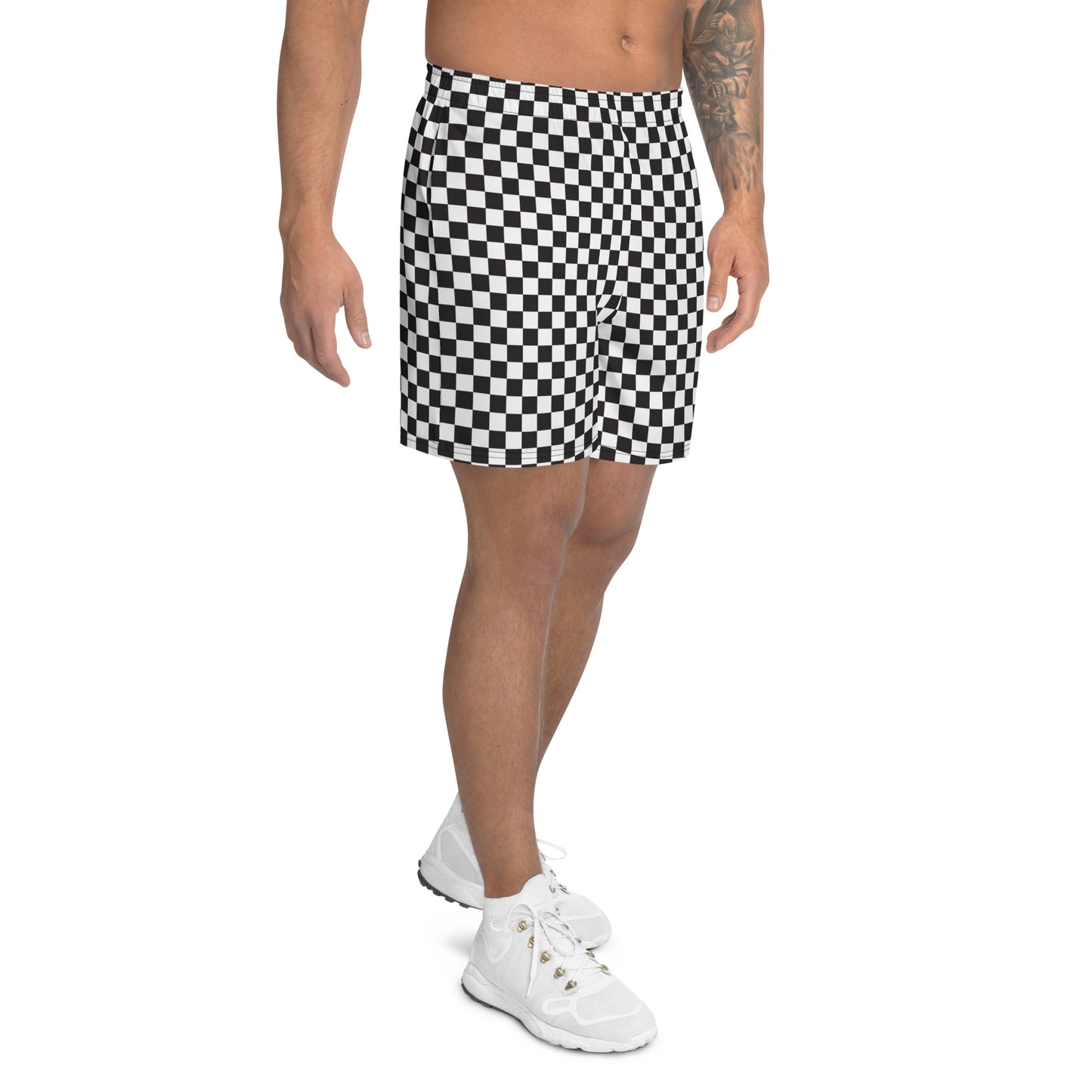 Checkered Men's Athletic Shorts