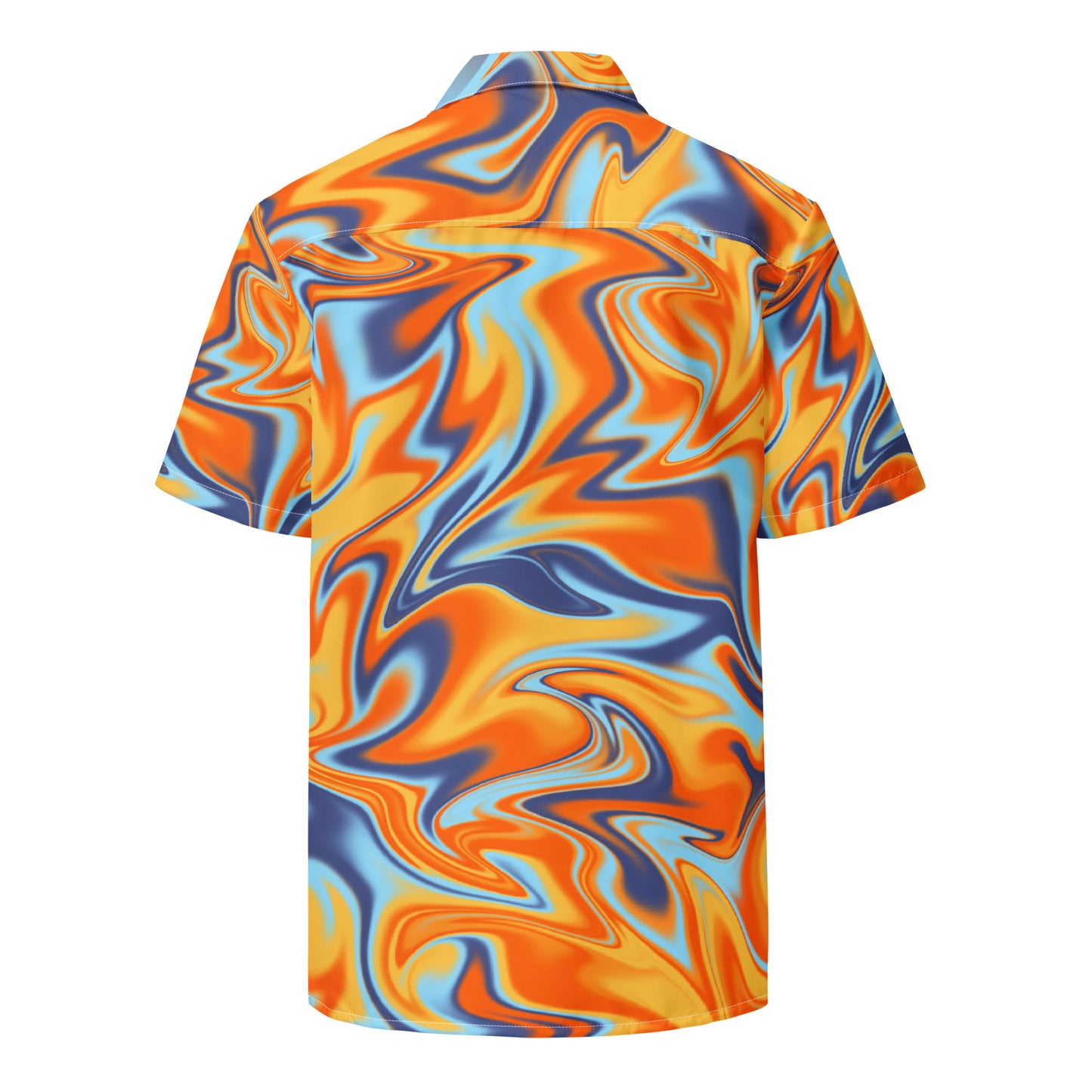 Orange Swirl Button Shirt