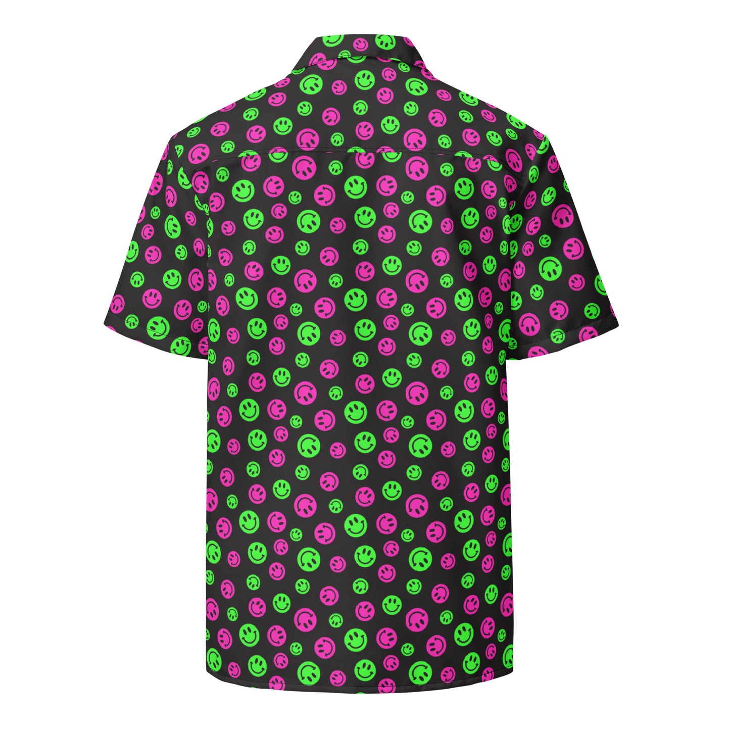 Pink & Green Smiles Button Shirt