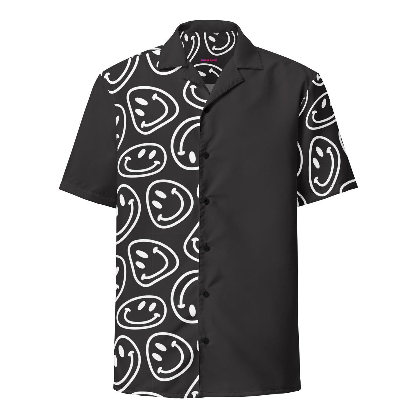 B&W Smiles Split Button Shirt