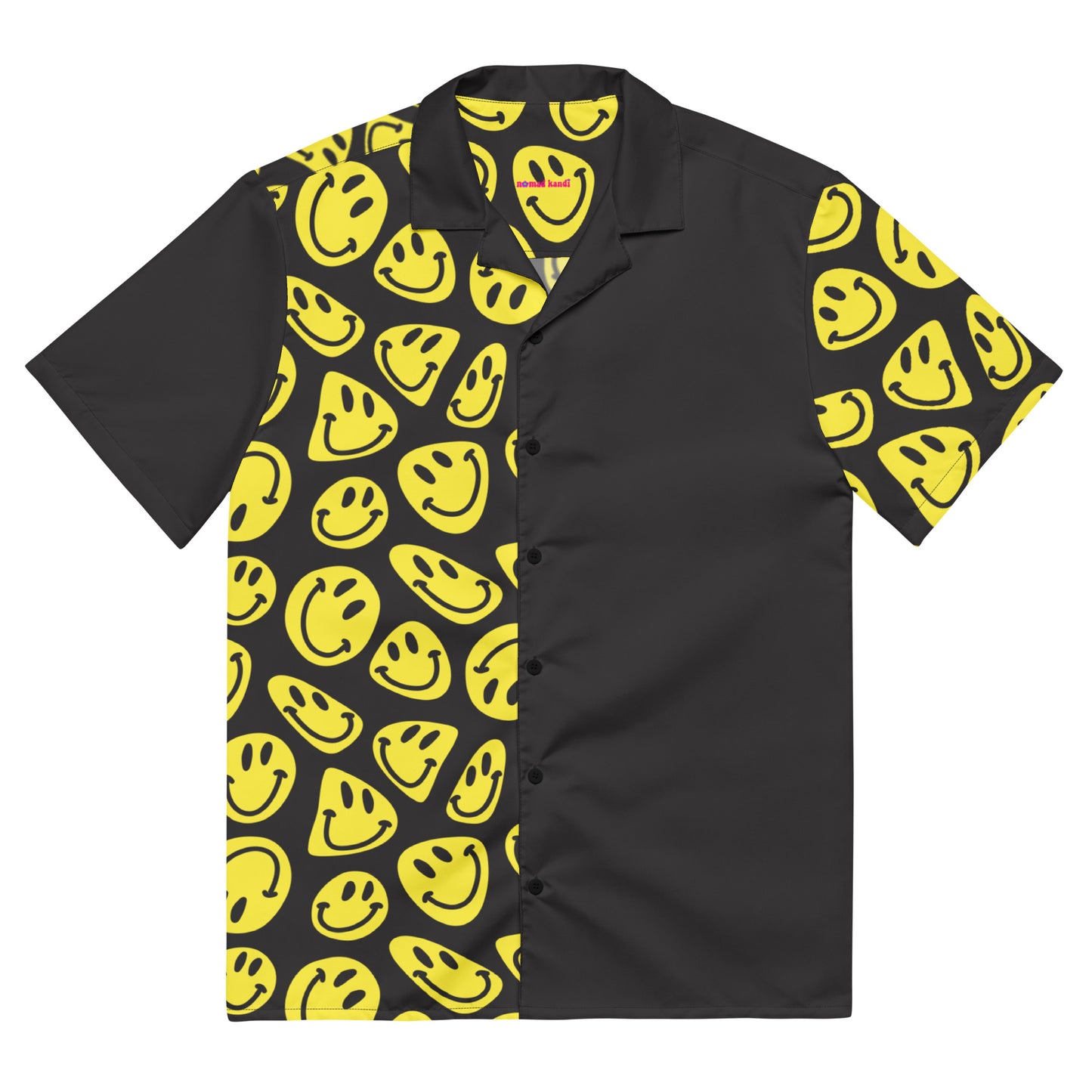 Trippy Split Smiles Button Shirt