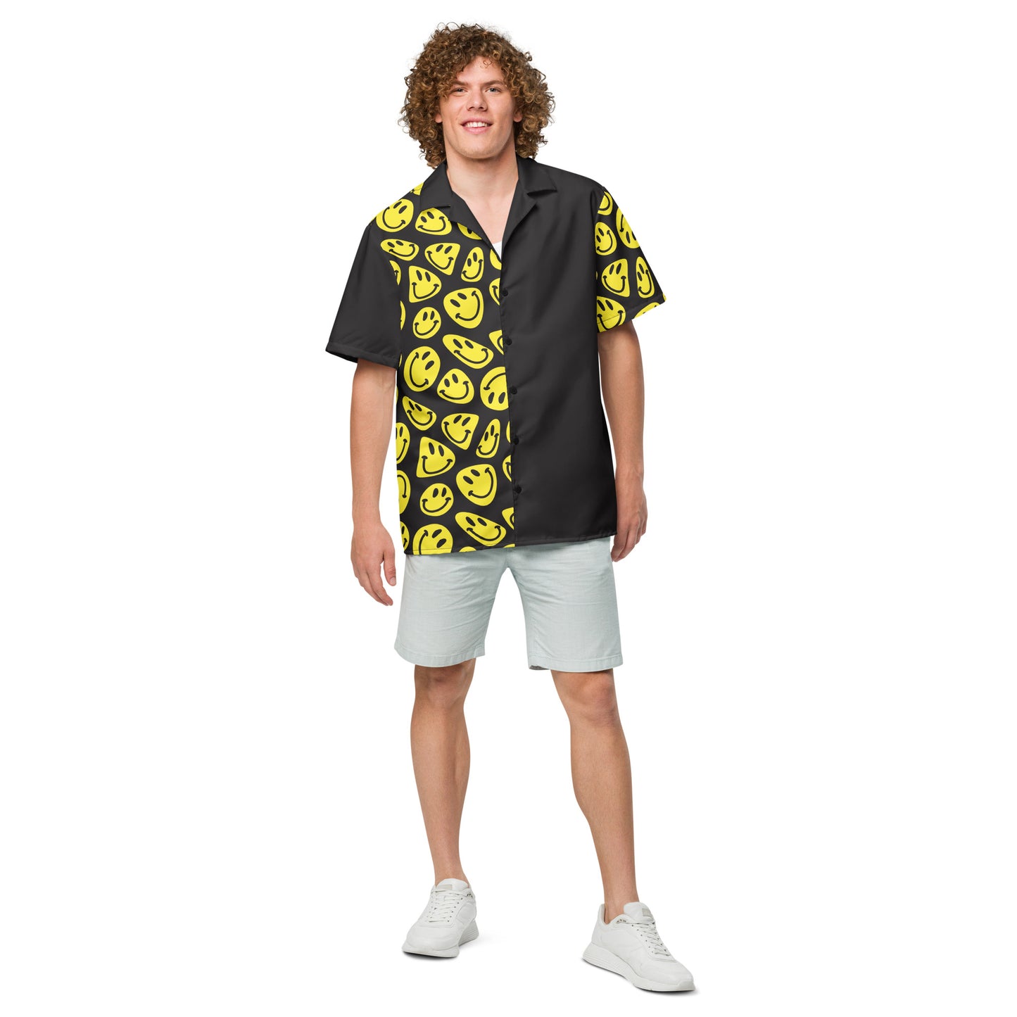 Trippy Split Smiles Button Shirt