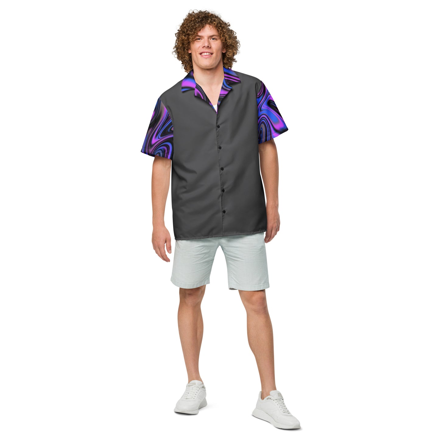 Purple Swirl Button Shirt