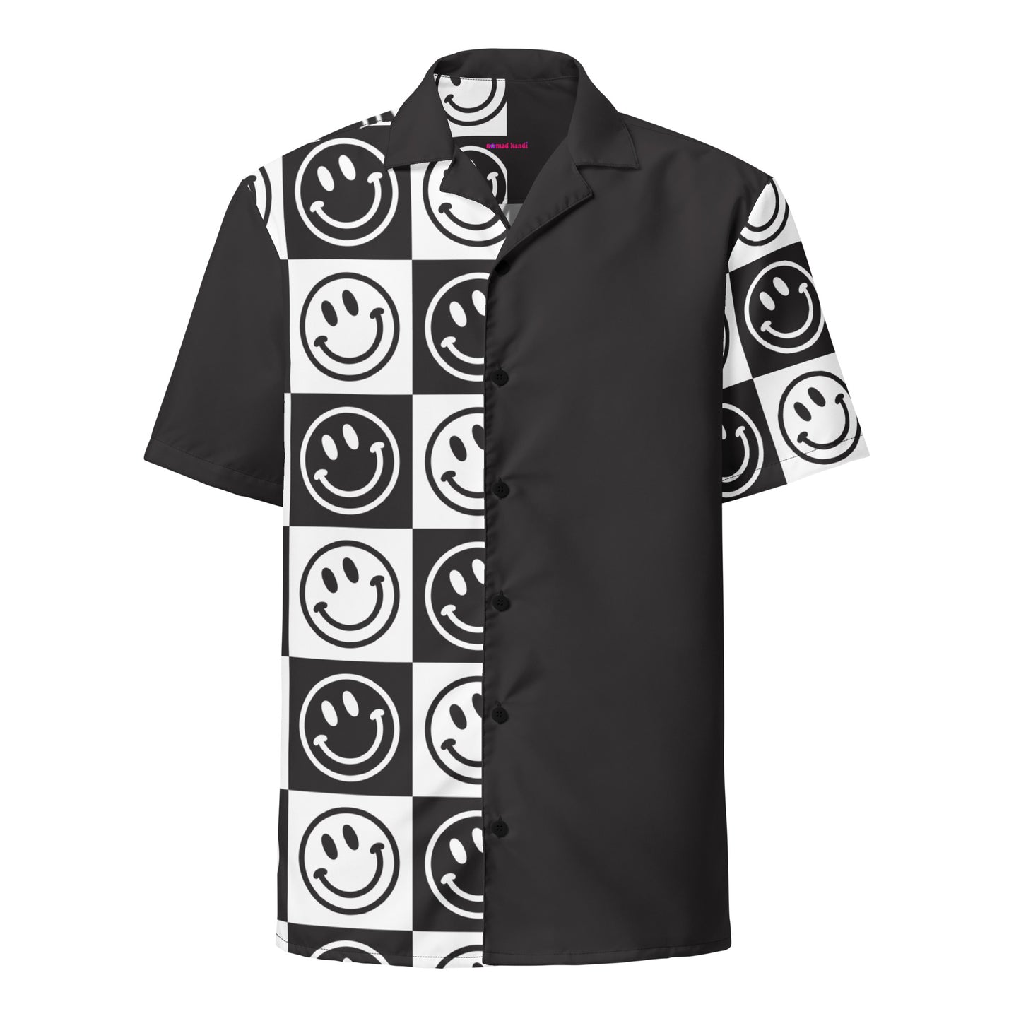 B&W Checker Smile Button Shirt