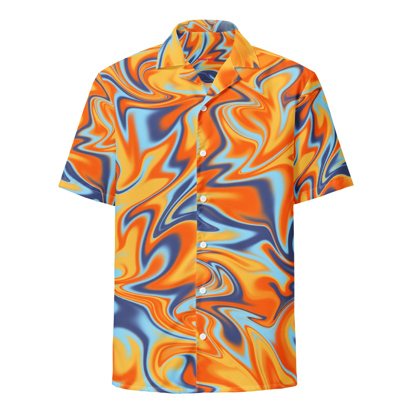 Orange Swirl Button Shirt