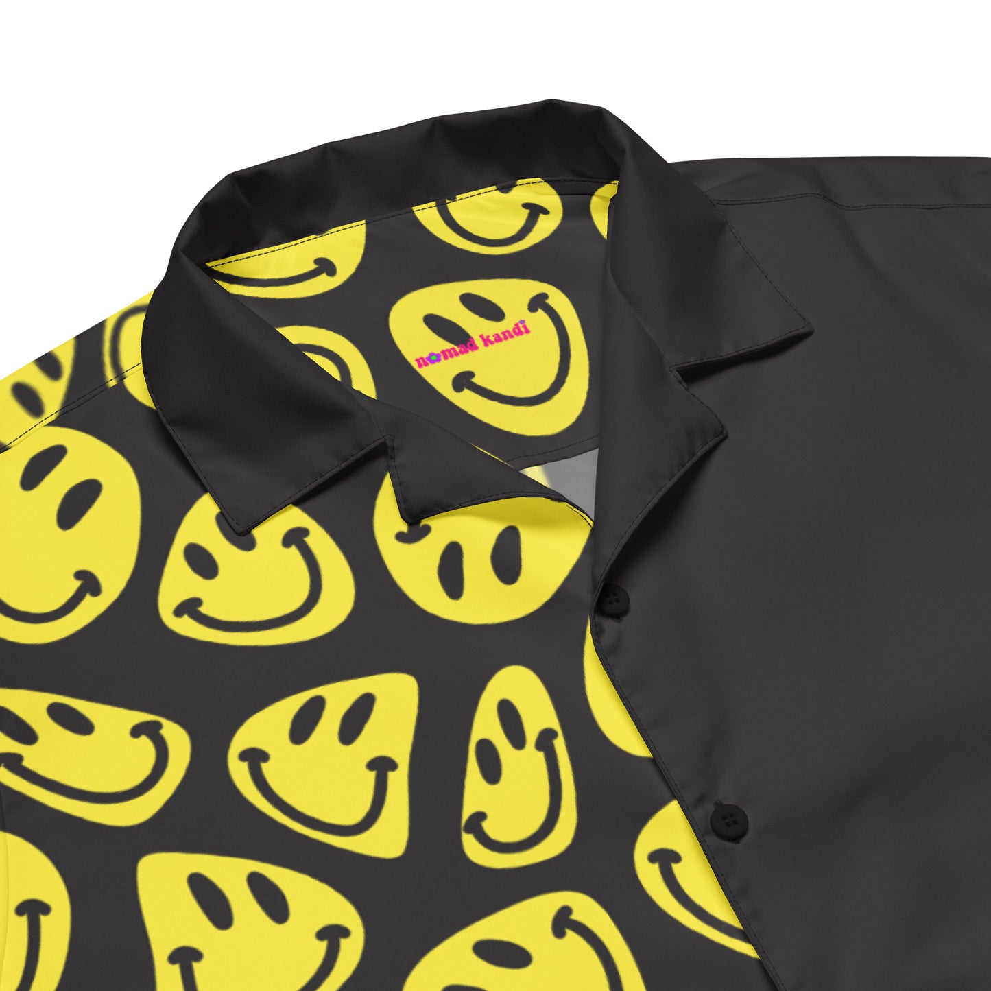 Trippy Split Smiles Button Shirt