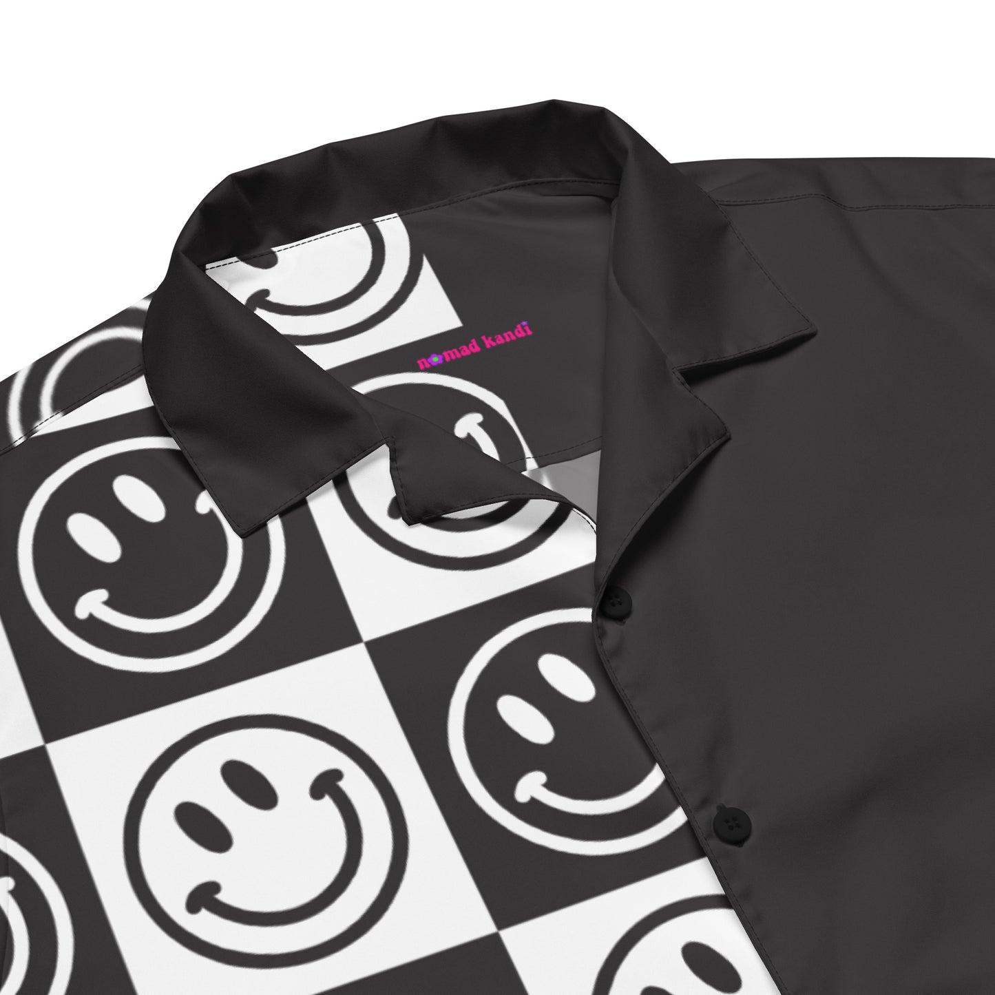 B&W Checker Smile Button Shirt