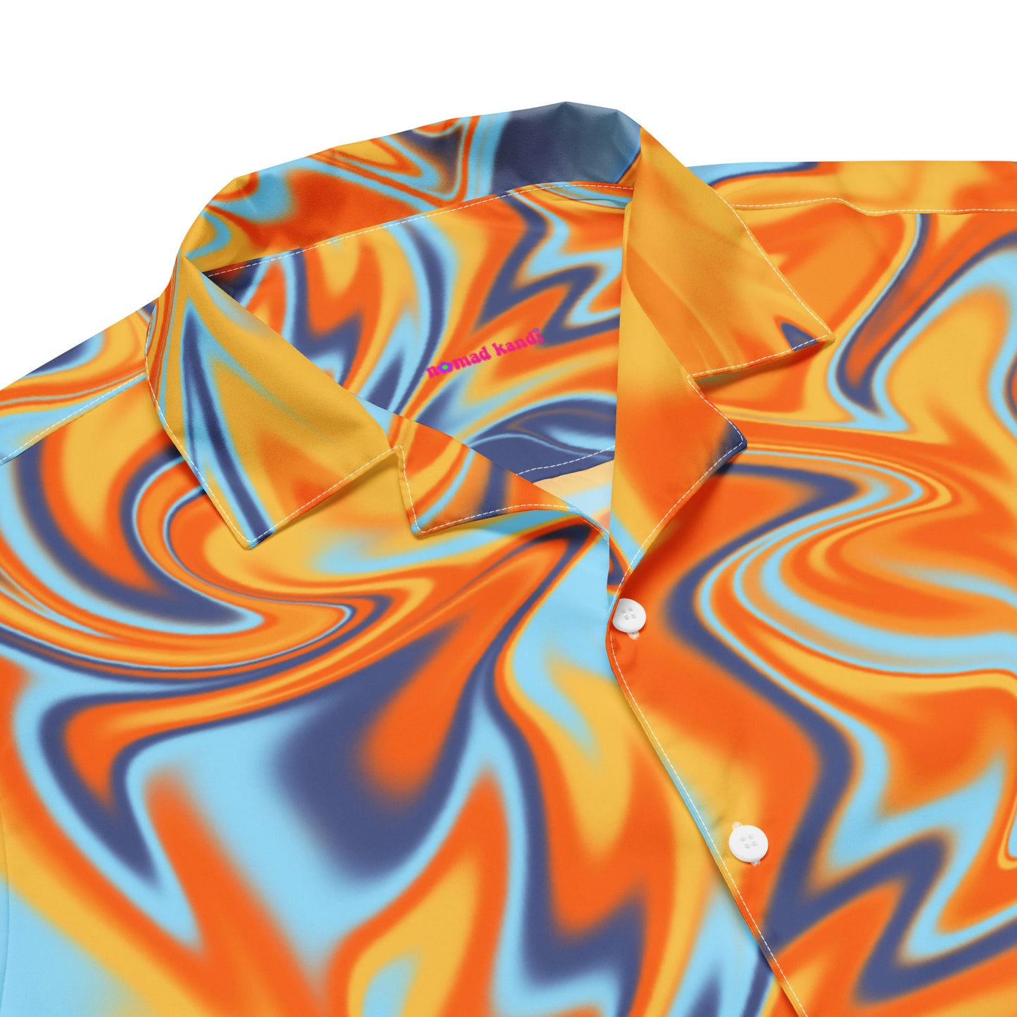 Orange Swirl Button Shirt