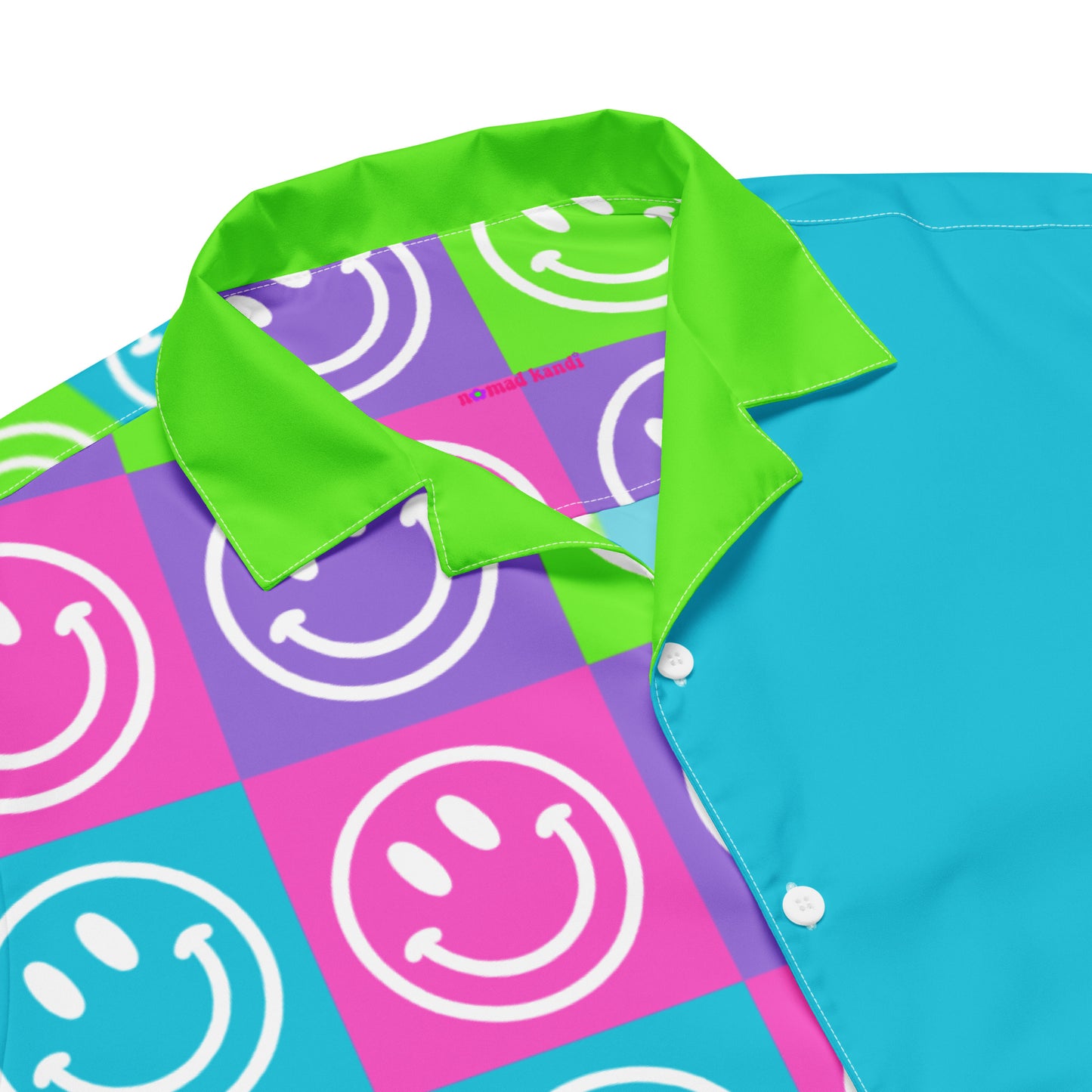 Bright Checker Smile Button Shirt