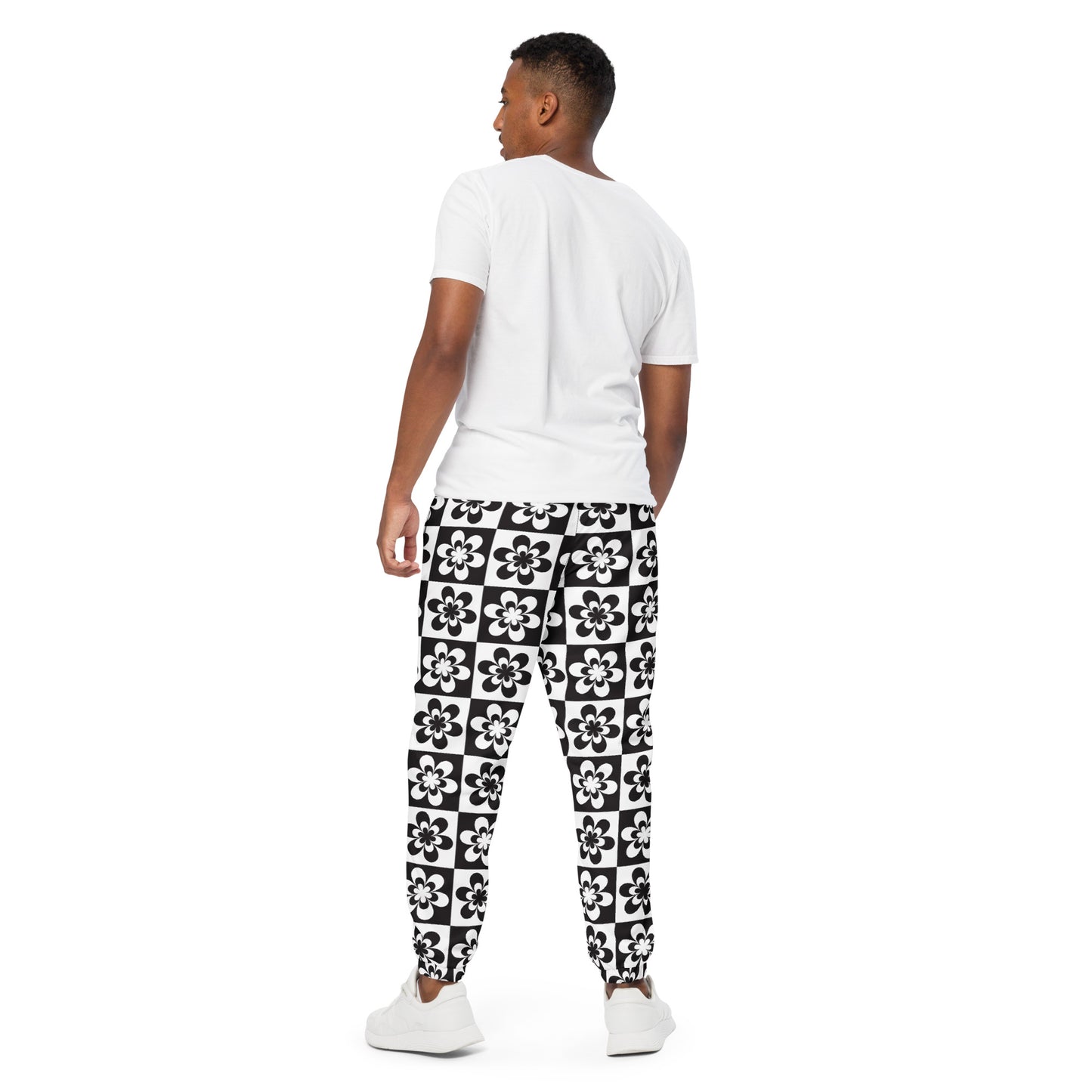 B&W Checker Daisy Joggers