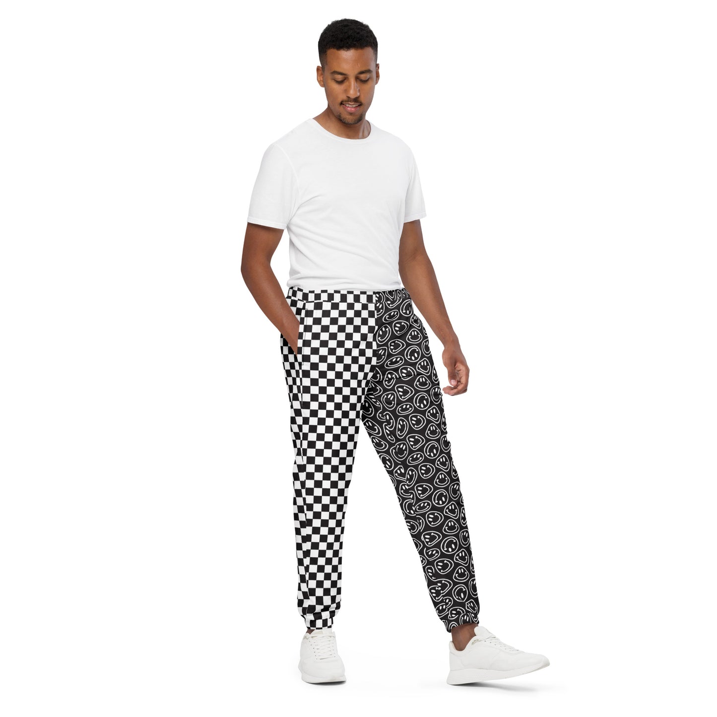 B&W Smiles Checkered Jogger