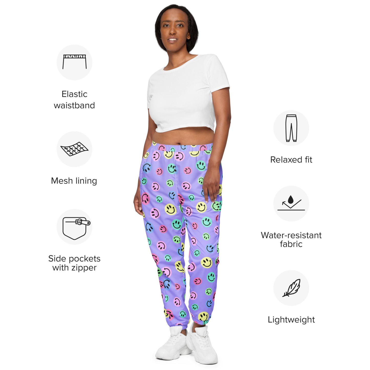 Purple Smiles Pastel Joggers