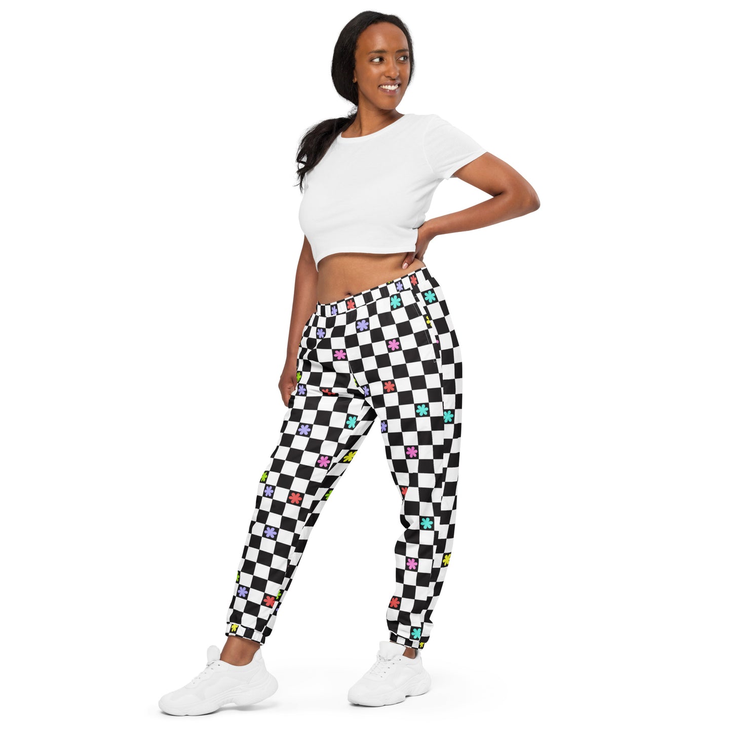 Checkered Flowers Joggers