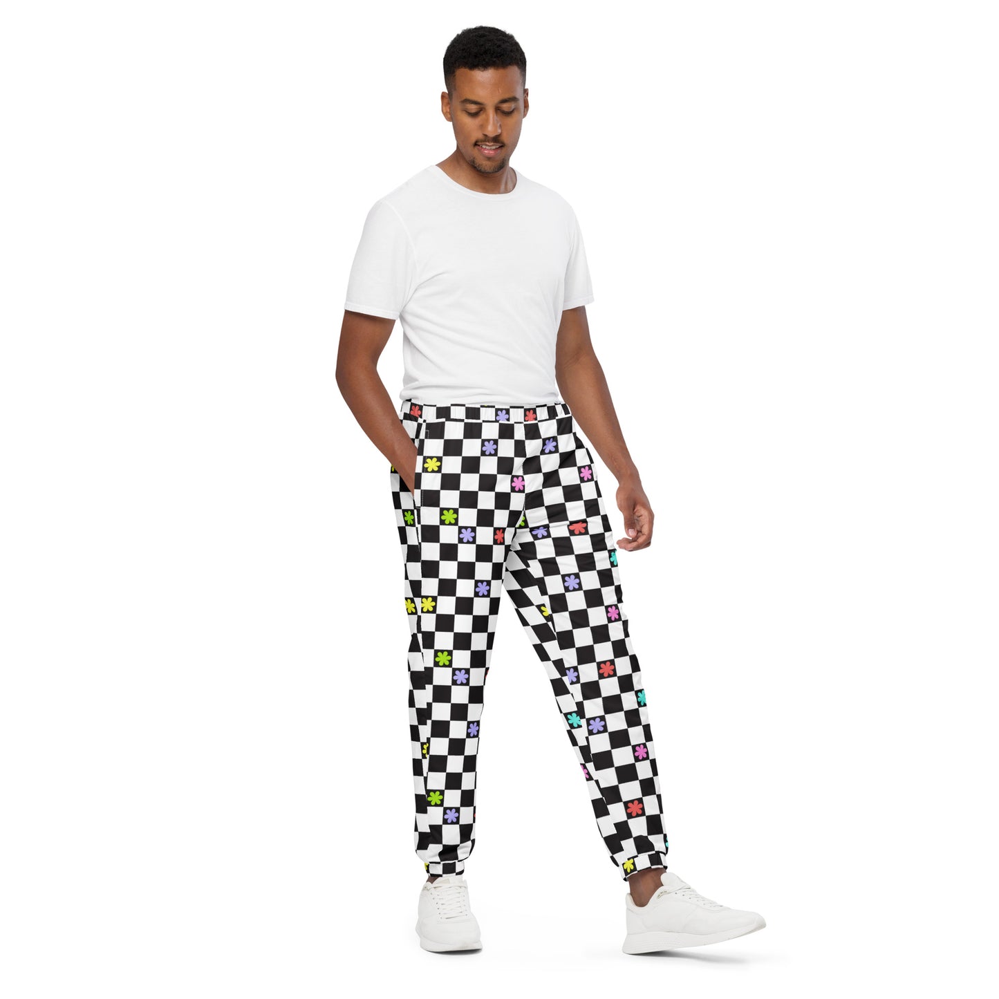 Checkered Flowers Joggers