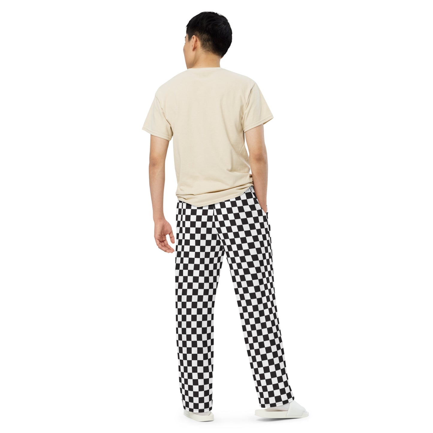 Checkered Unisex Wide-Leg Pants