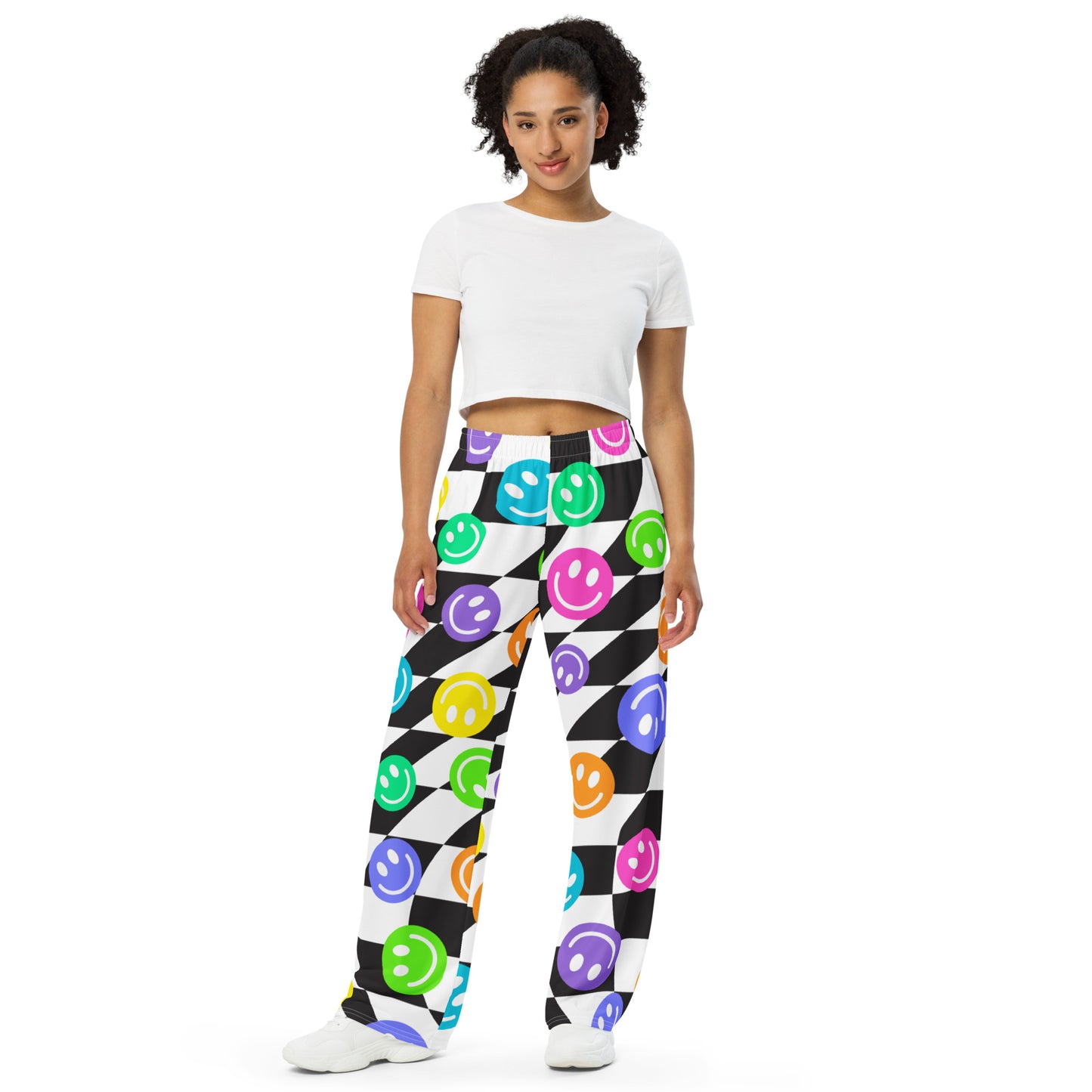 Happy Trippy Unisex Wide-leg Pants