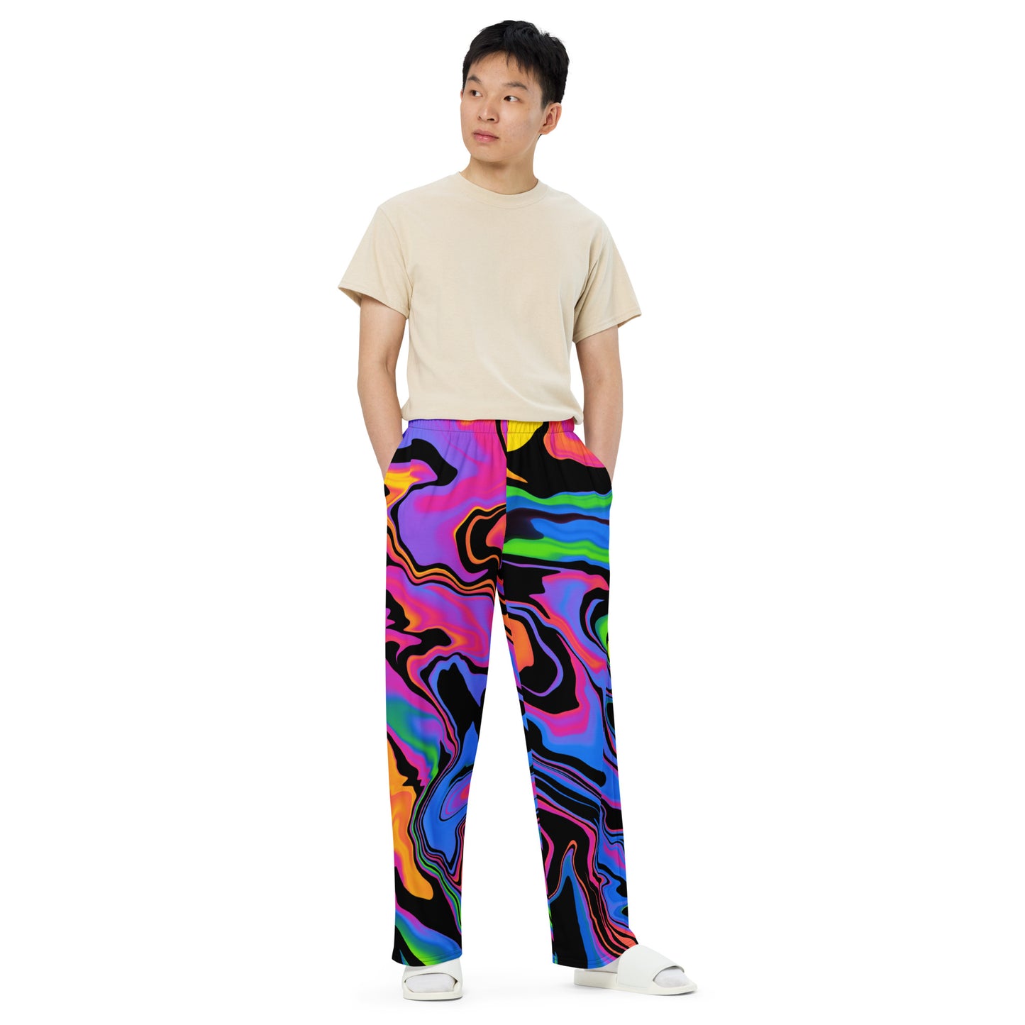 Dark Rainbow Unisex Wide-Leg Pants