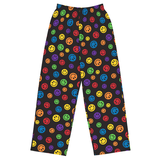 Rainbow Smiles Unisex Wide-Leg Pants