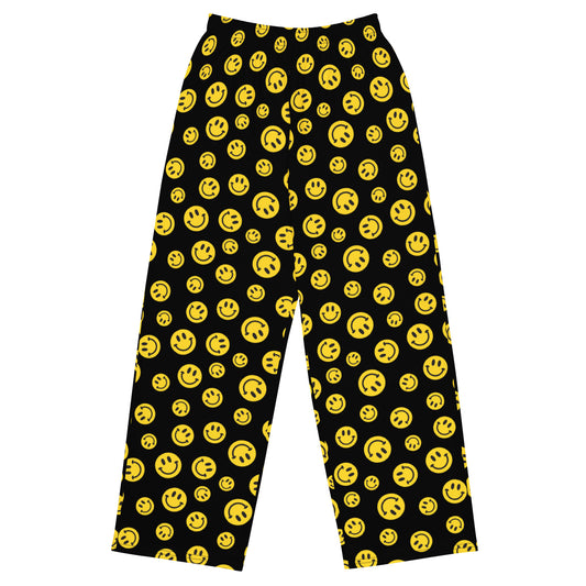 Yellow Smile Unisex Wide-Leg Pants