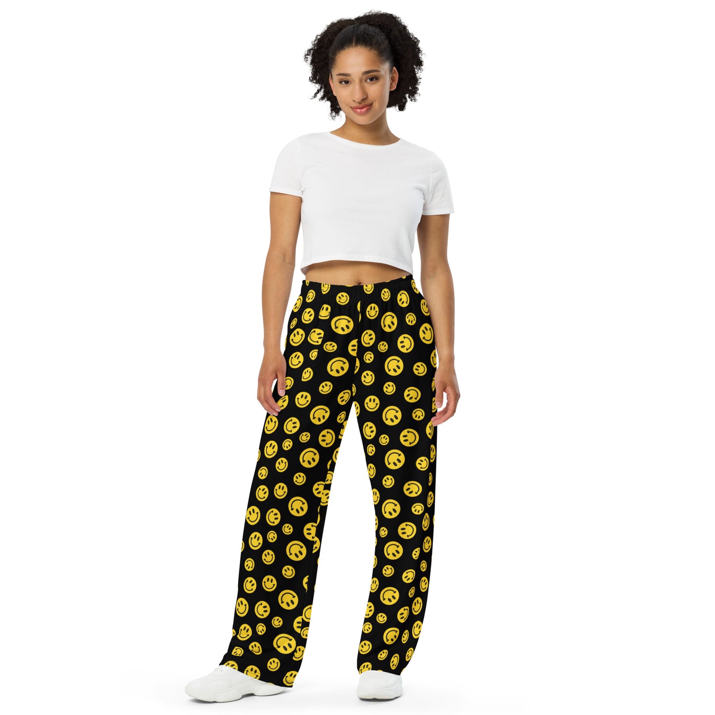 Yellow Smile Unisex Wide-Leg Pants