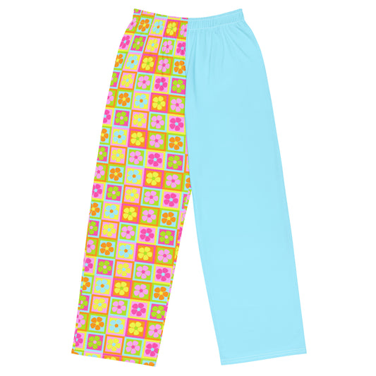 Full Bloom | Light Blue Unisex Wide-Leg Pants