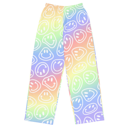 Pastel Smile Unisex Wide-Leg Pants