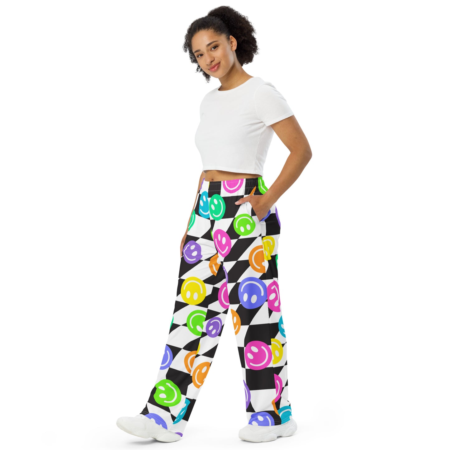 Happy Trippy Unisex Wide-leg Pants