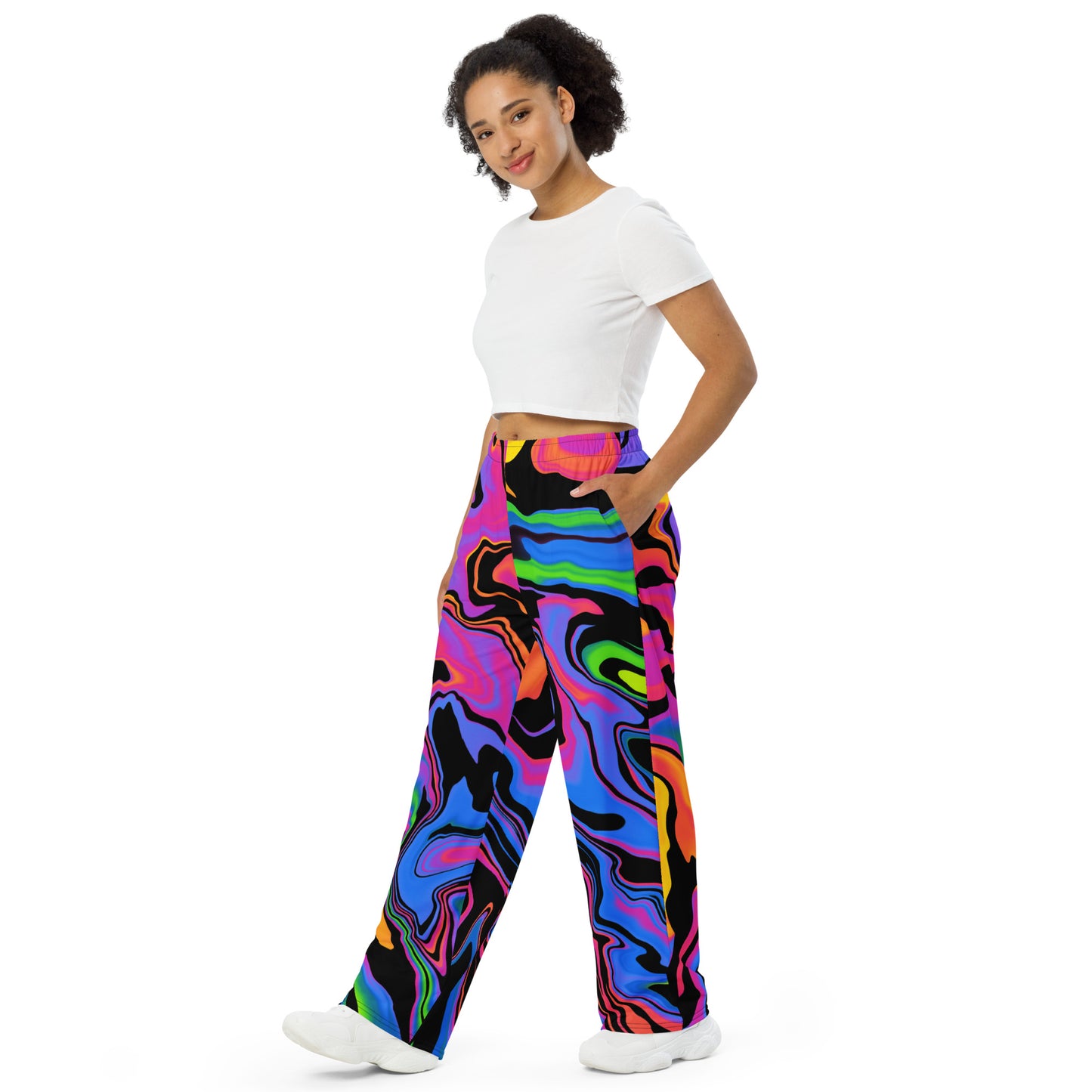 Dark Rainbow Unisex Wide-Leg Pants