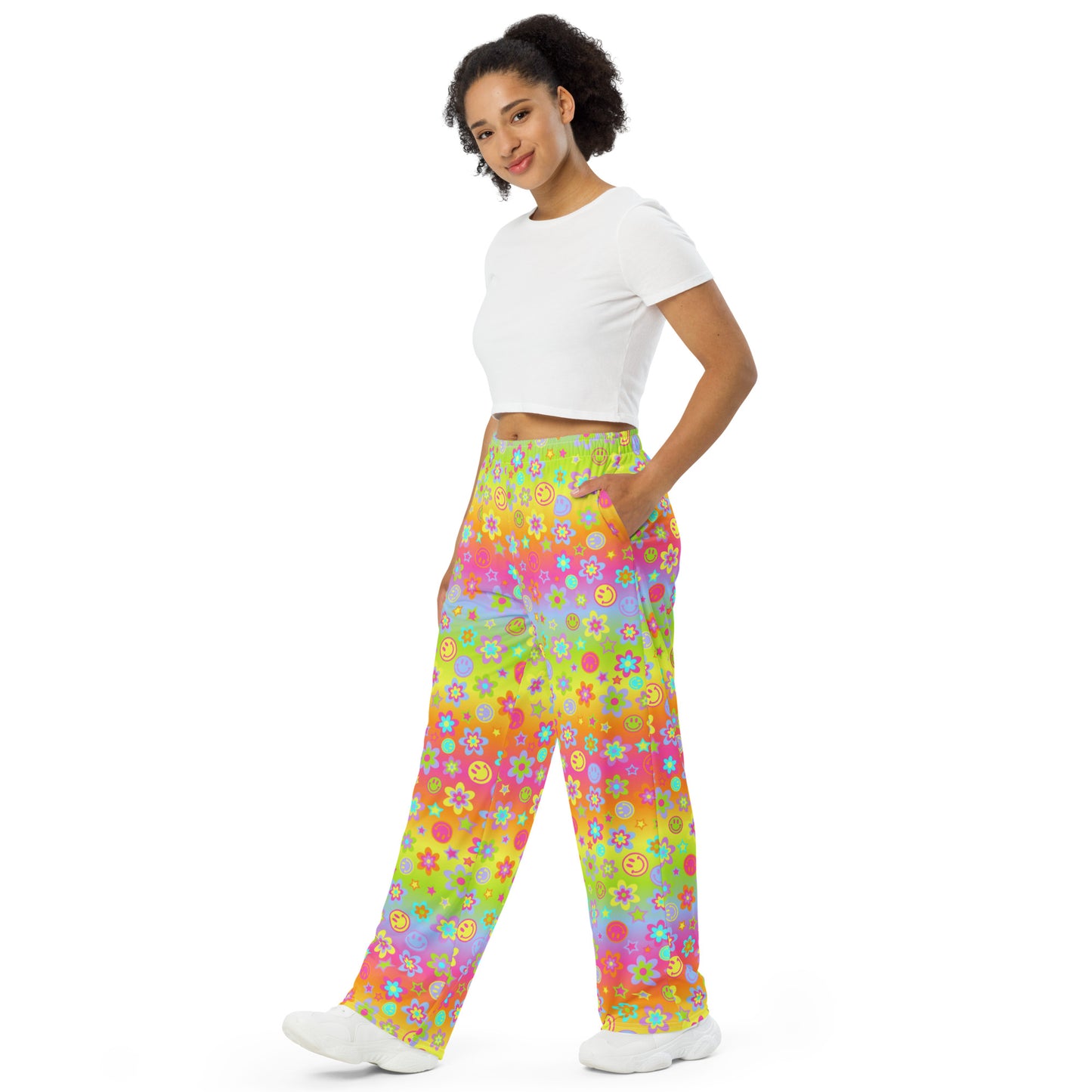 Electric Daze Unisex Wide-Leg Pants