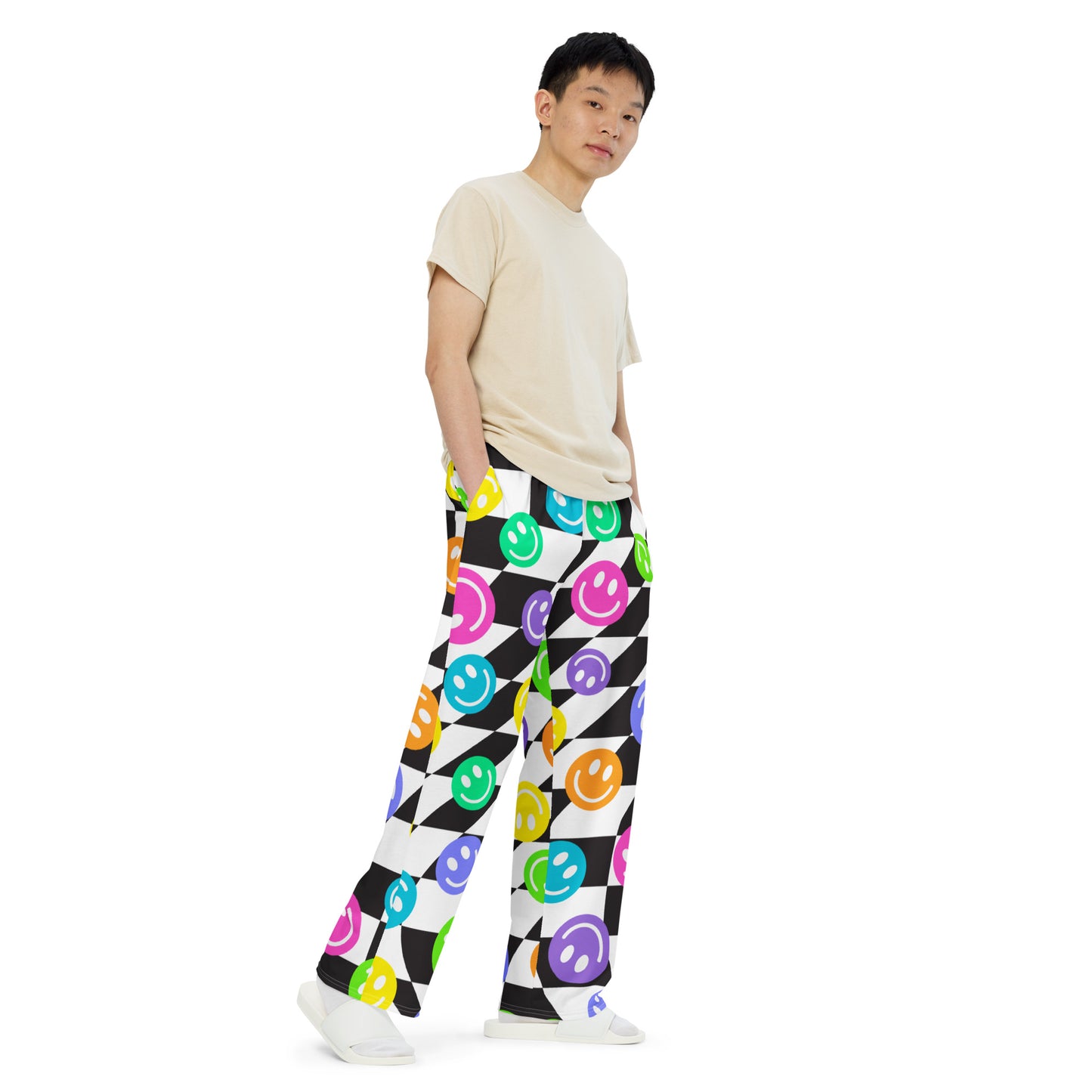 Happy Trippy Unisex Wide-leg Pants