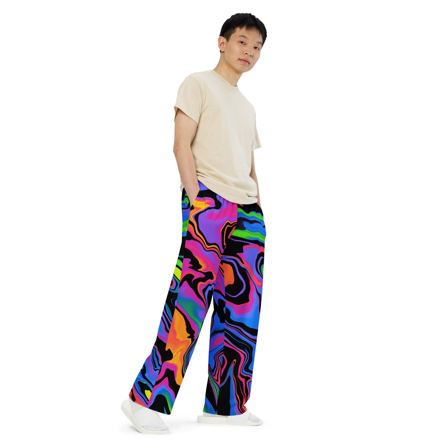 Dark Rainbow Unisex Wide-Leg Pants