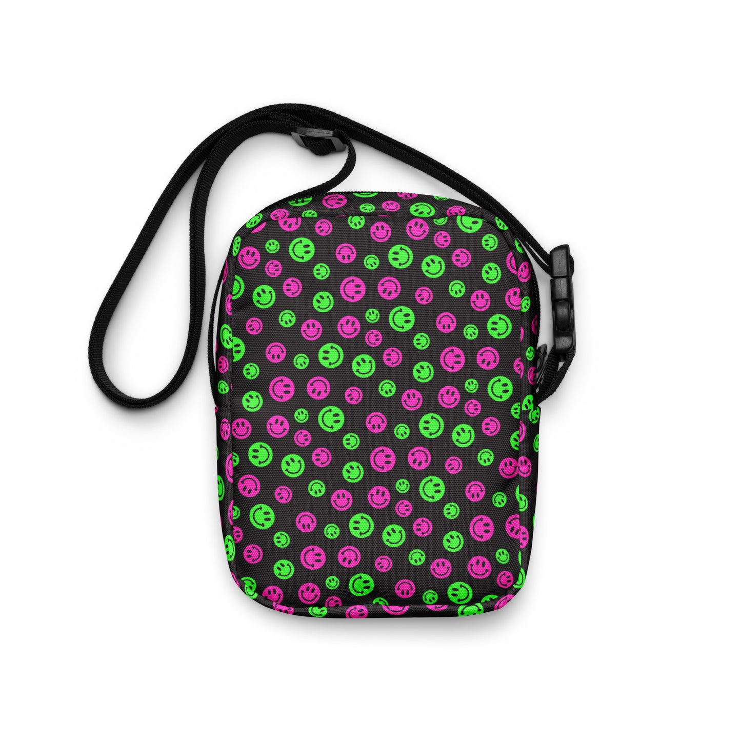 Pink & Green Smiles Crossbody Bag