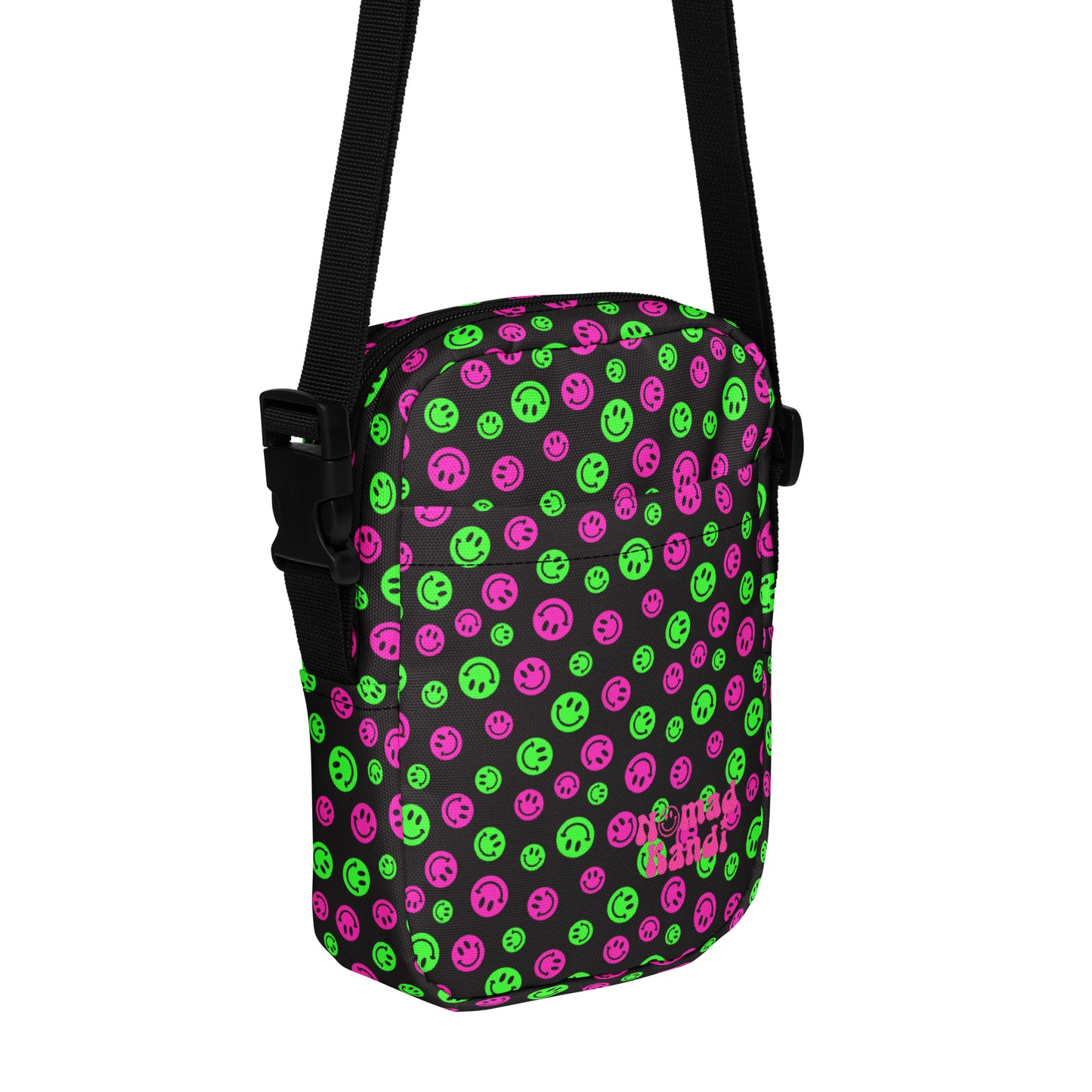 Pink & Green Smiles Crossbody Bag