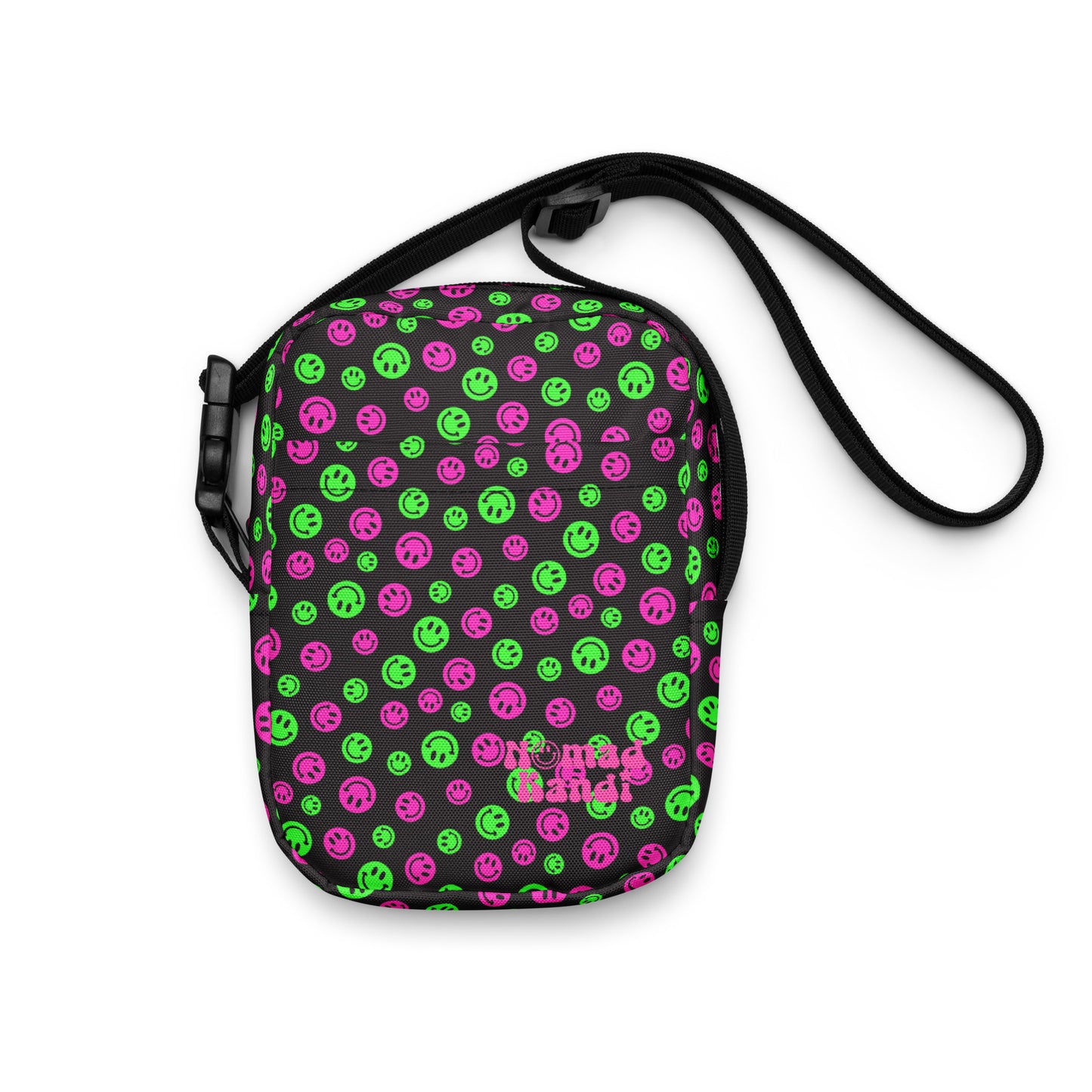 Pink & Green Smiles Crossbody Bag