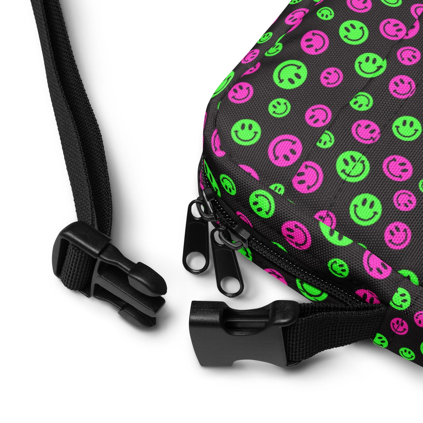 Pink & Green Smiles Crossbody Bag