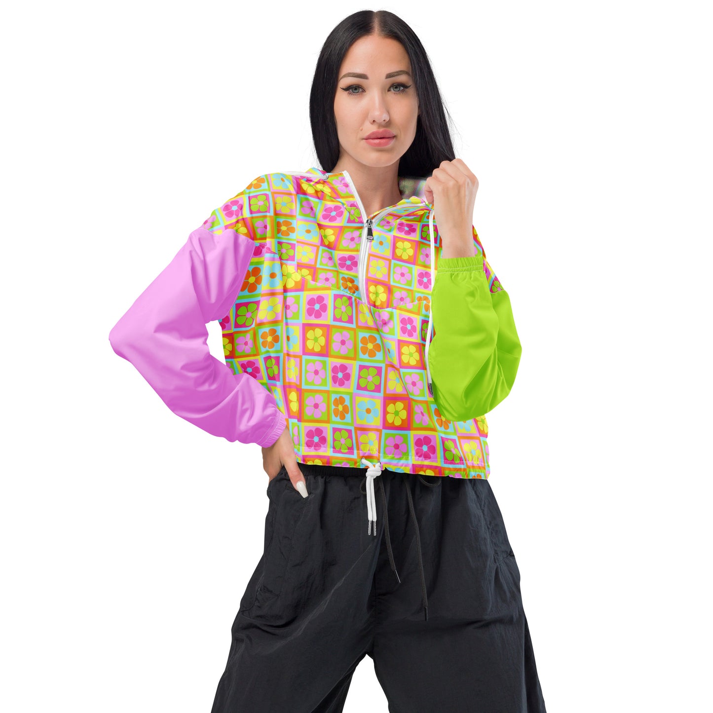 Full Bloom Cropped Windbreaker