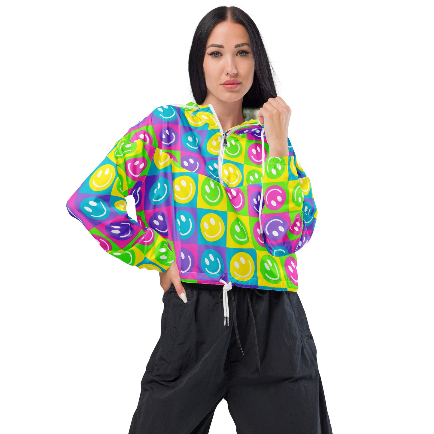 Happy Day Cropped Windbreaker