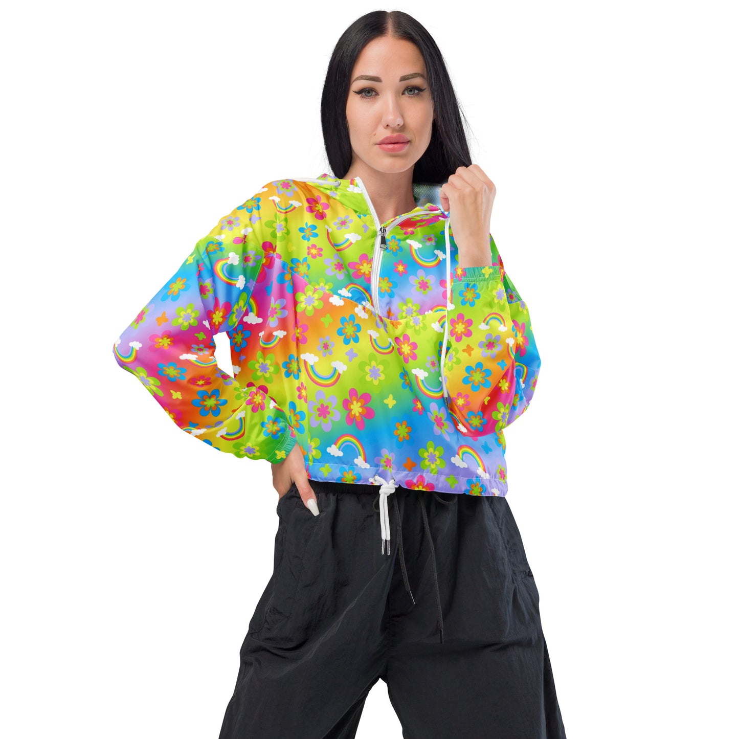 Funky Town Cropped Windbreaker