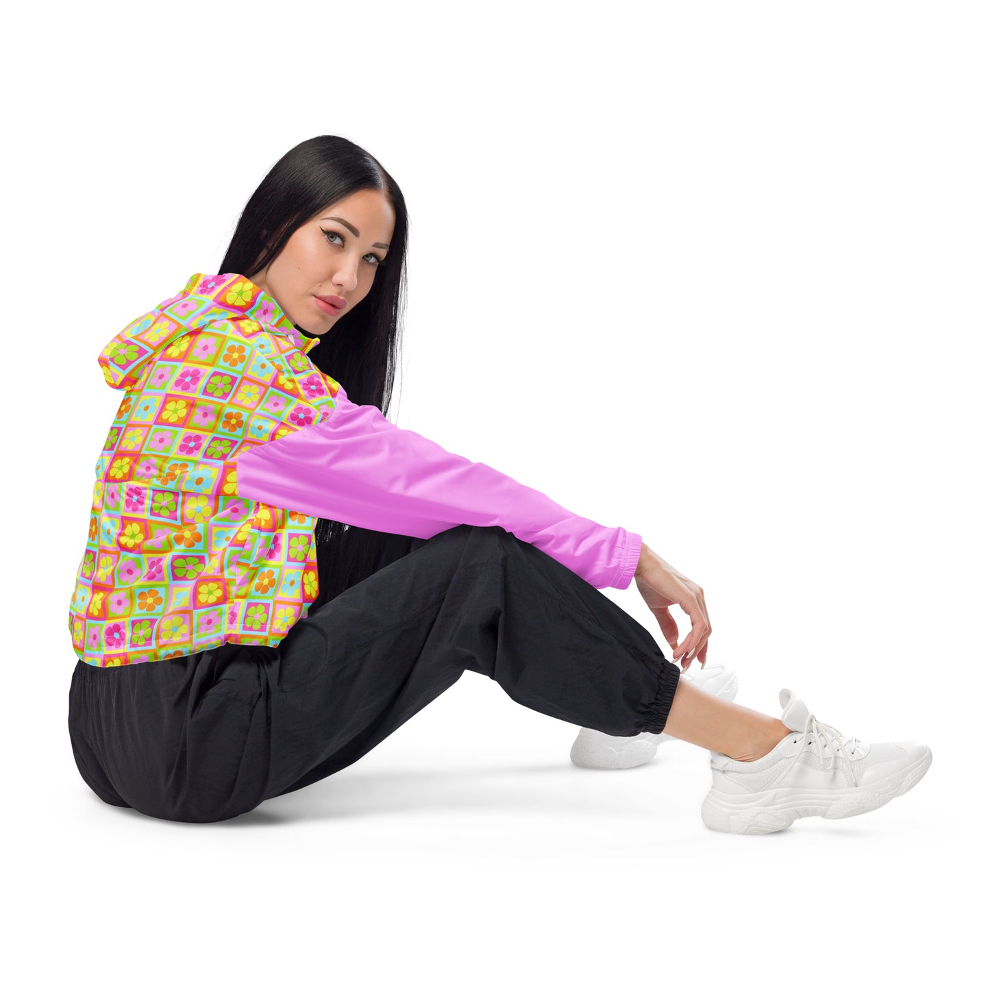 Full Bloom Cropped Windbreaker