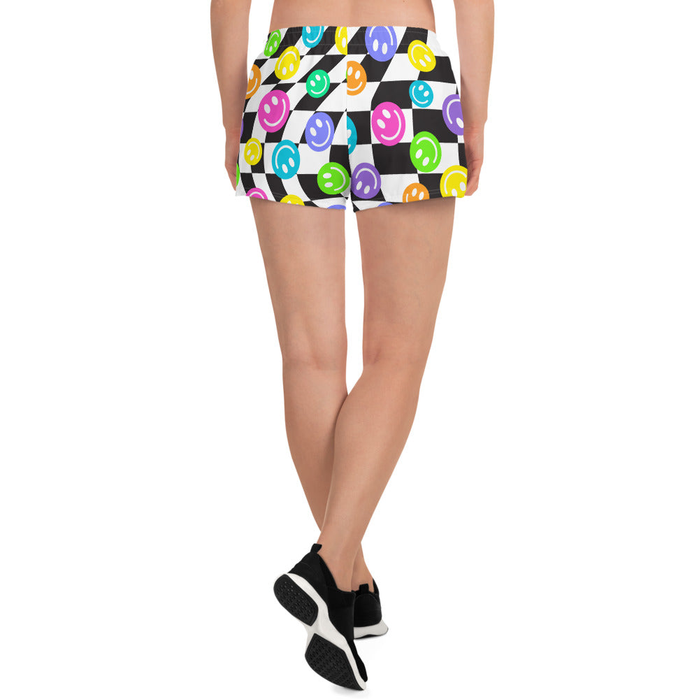 Happy Trippy Women’s Athletic Shorts