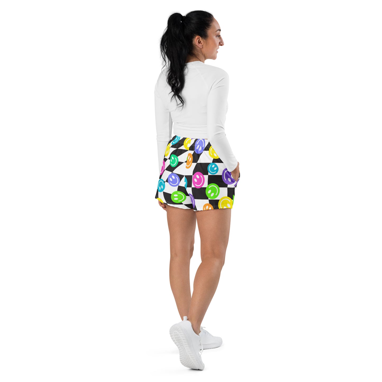 Happy Trippy Women’s Athletic Shorts