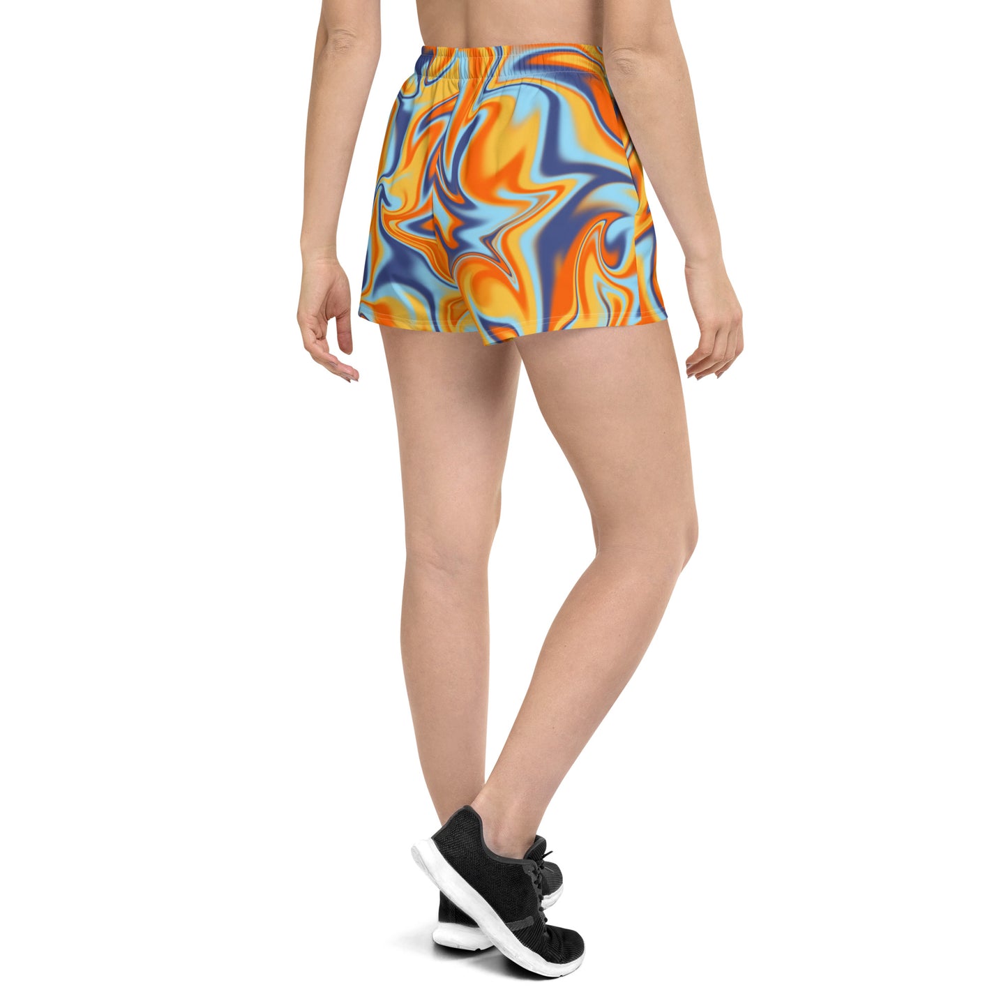 Orange Swirl Women’s Athletic Shorts