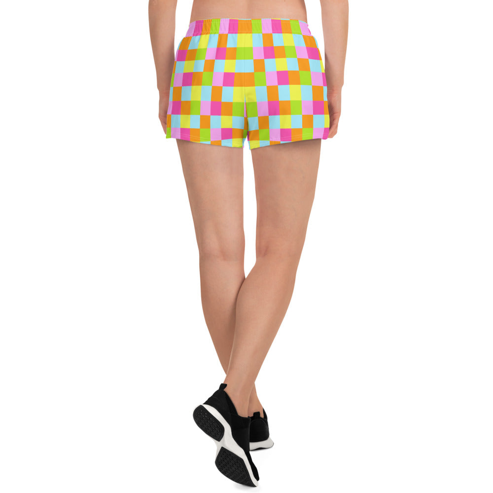 Vibrancy Checkered Women’s Athletic Shorts