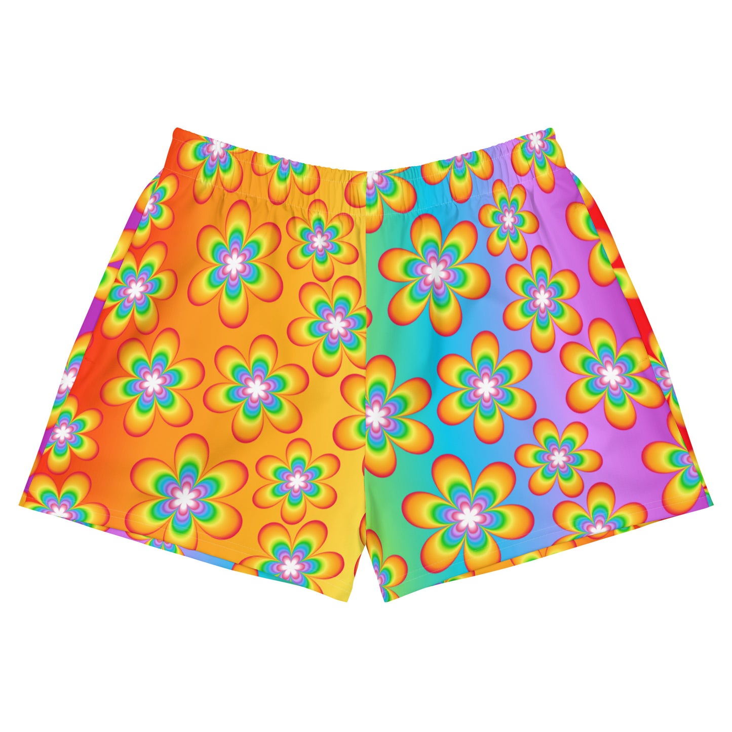 Rainbow Bloom Women’s Athletic Shorts