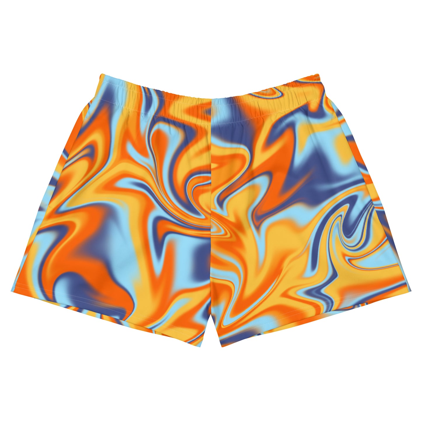 Orange Swirl Women’s Athletic Shorts