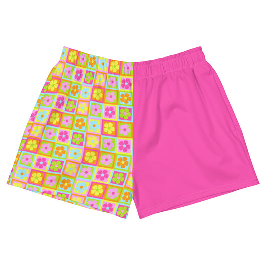 Full Bloom | Hot Pink Women’s Athletic Shorts