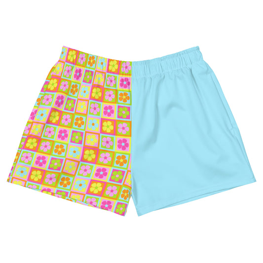 Full Bloom | Light Blue Women’s Athletic Shorts