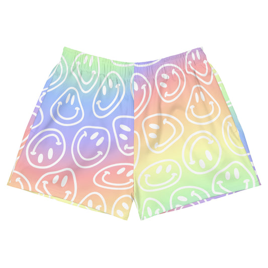 Pastel Smiles Women’s Athletic Shorts